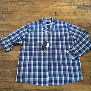 Orvis XXL NWT Active Fit/Outdoor Performance Plaid Button Down